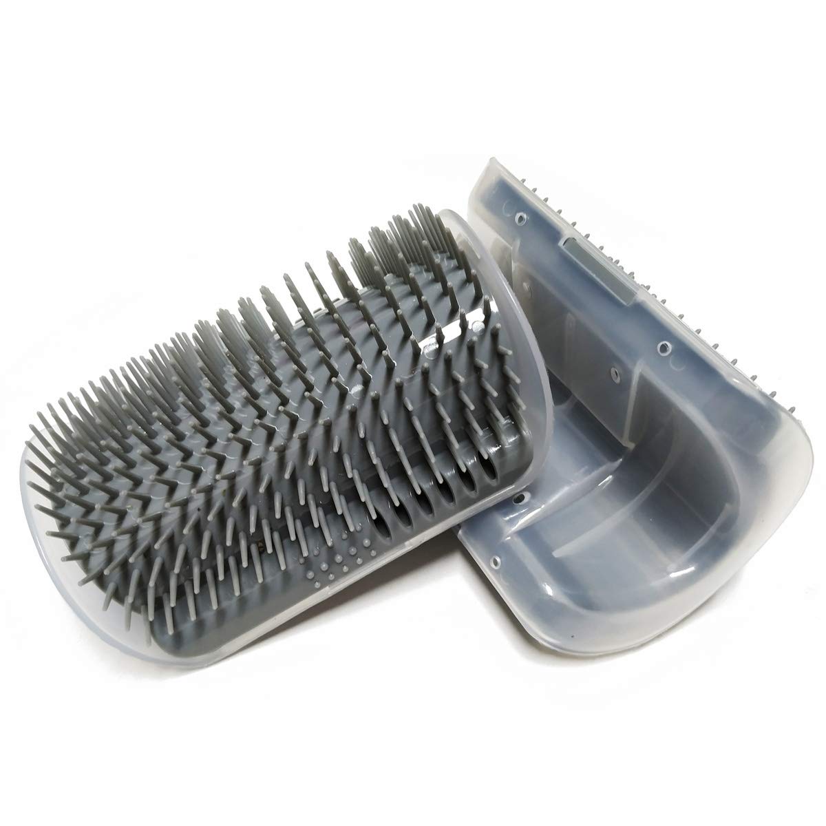 2-Pack: Soft Cat Corner Self Groomer Brush Pet Supplies Gray - DailySale