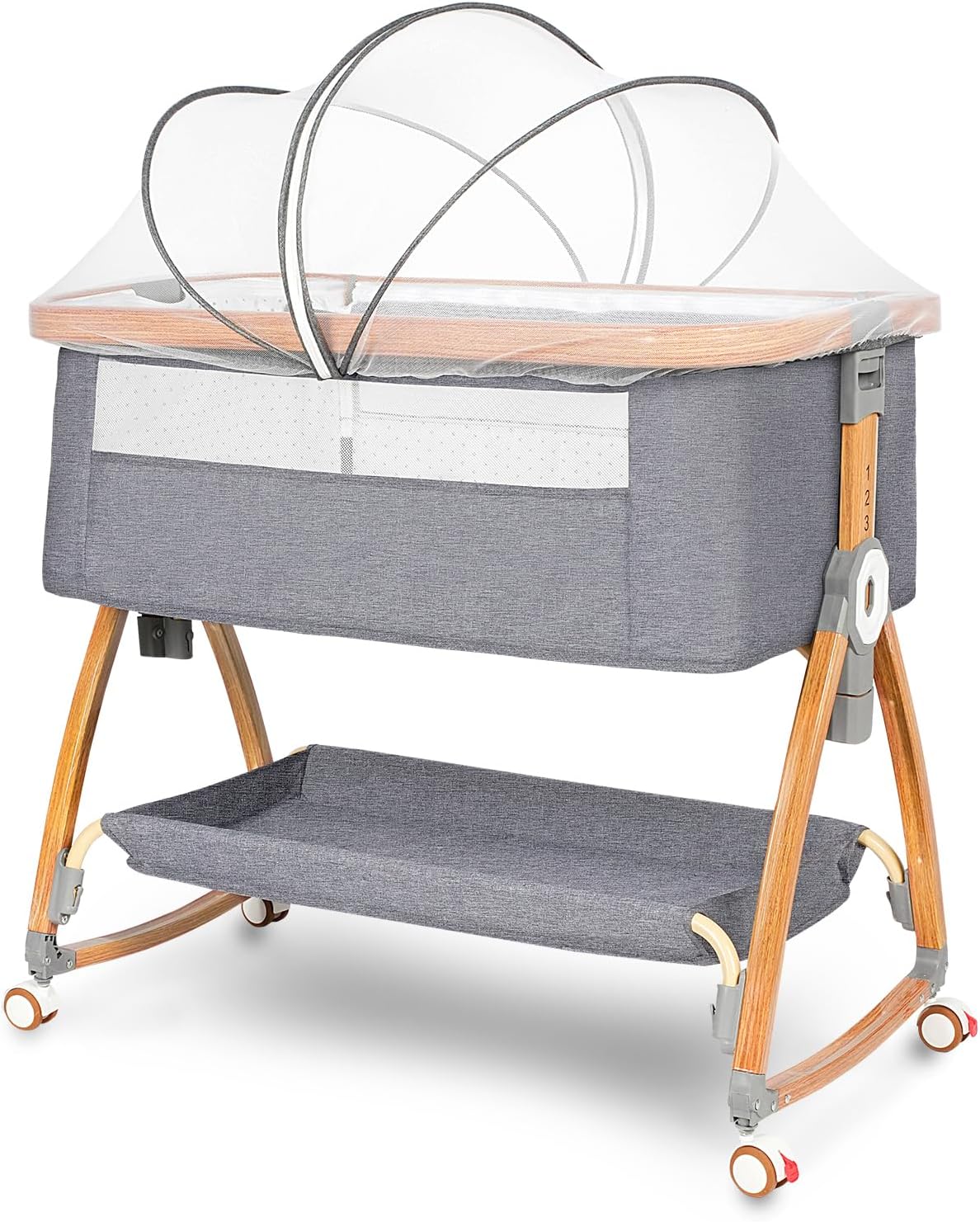 Baby Bassinet, Bedside Bassinet for Baby, 6 Height Adjustable Baby Bed - $85