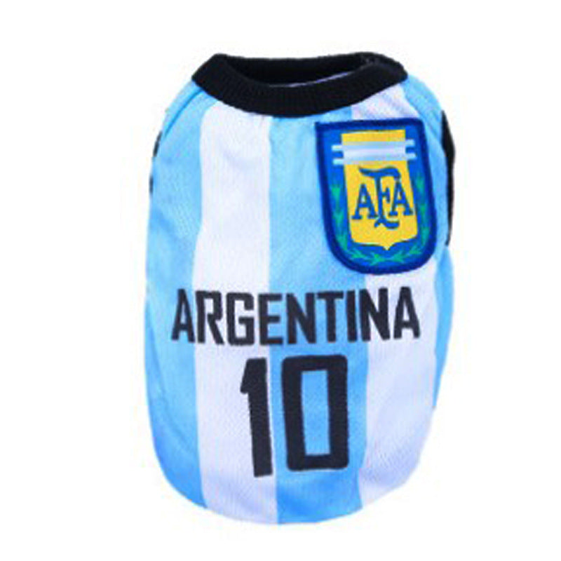 Pet Clothing Colorful and Lovely Football Team Dog Vest Gift for Pets