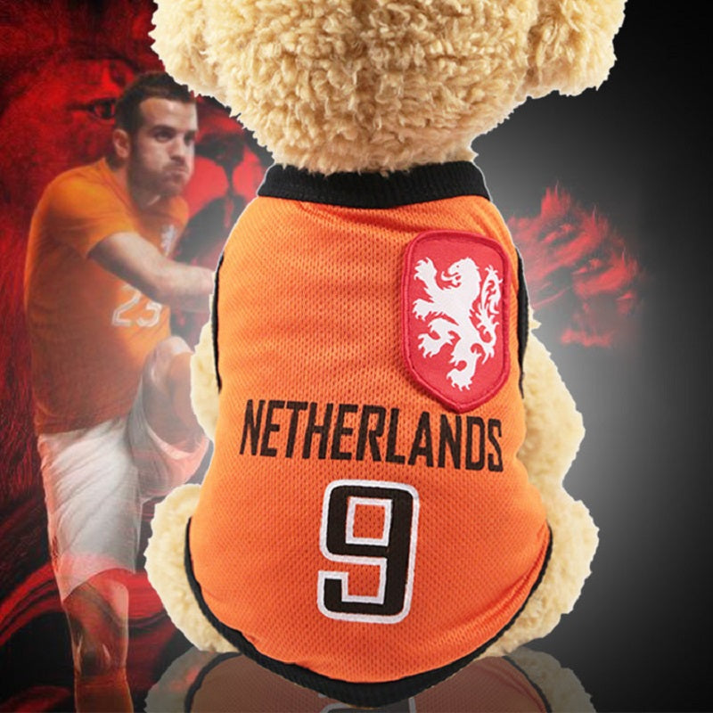 Pet Clothing Colorful and Lovely Football Team Dog Vest Gift for Pets