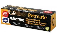 Petmate Hi-Back Drawstring Litter Pan Liners Clear 8 Count Jumbo