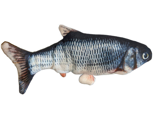 Spot Flippin Fish Cat Toy Grey-Blue-Tan 11,5in
