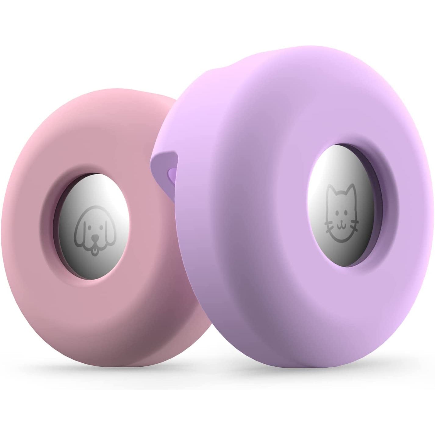2-Pack: Air tag Dog Collar Holder Pet Supplies Purple/Pink - DailySale