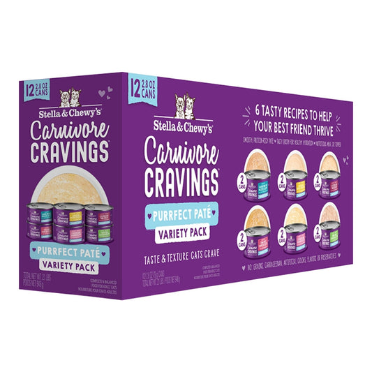 Stella & Chewys Cat Carnivore Purrfect Pate Variety Pack 2.8oz.
