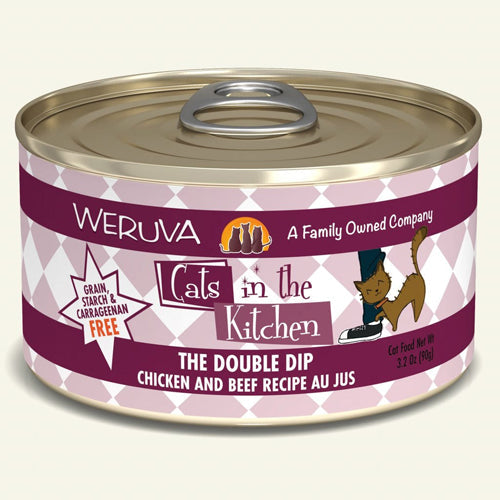 Cats In The Kitchen The Double Dip Chicken and Beef Recipe 3,2oz, (Case Of 24)