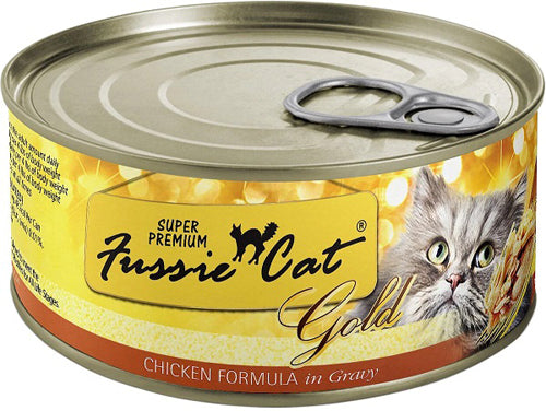 Fussie Cat Gold Chicken Gravy  2,82oz/24 Superprem Can