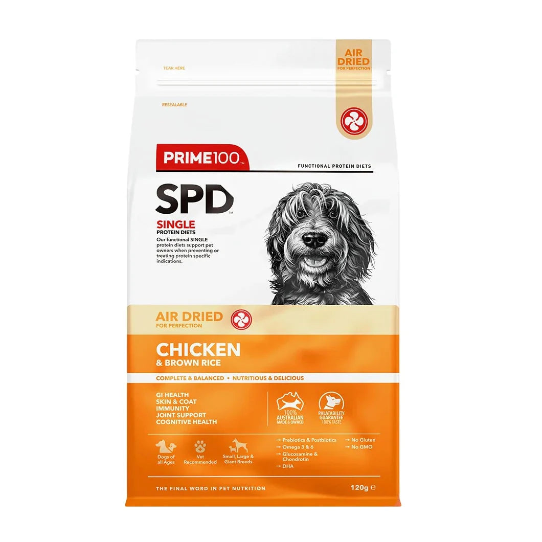 DOG FOOD: Prime100 SPD Air Chicken & Brown Rice 120g