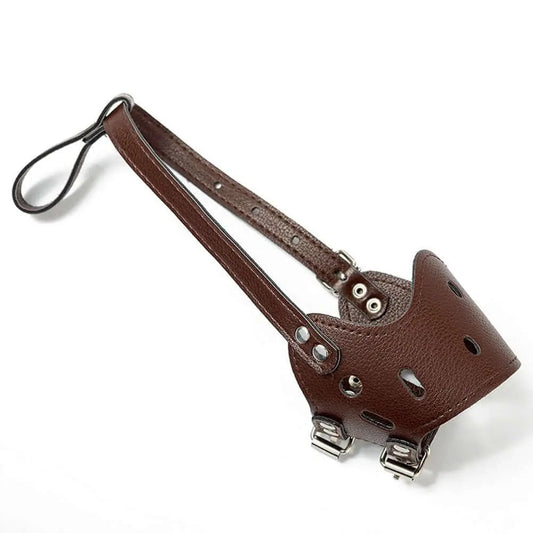 Dog Leather Muzzle GROOMY