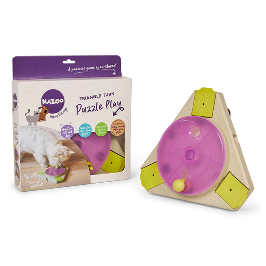 Triangle Turn Interactive Puzzle Play Cat Toy