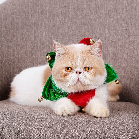 Pet Christmas Collar Scarf Dog Cat Christmas Gift Lovely Bell Bandana