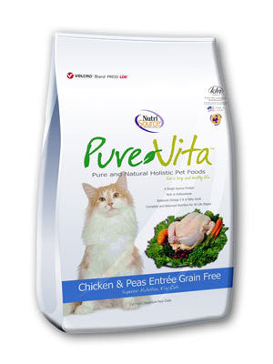 Pure Vita Chicken & Peas Grain Free Dry Cat Food