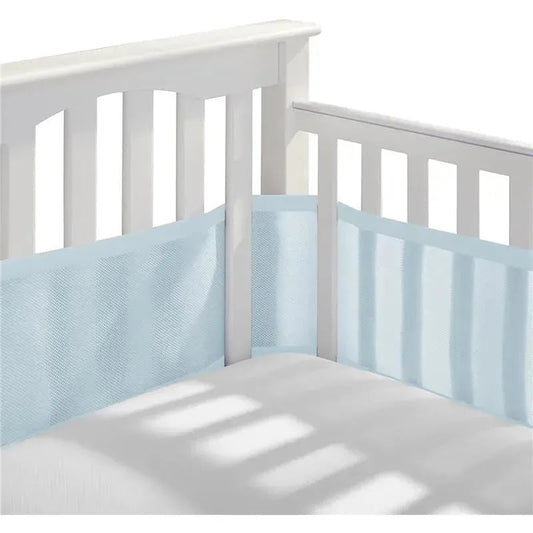 BreathableBaby - Classic Breathable Mesh Crib Liner, Light Blue
