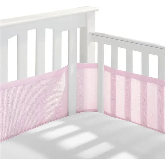BreathableBaby - Classic Breathable Mesh Crib Liner, Light Pink