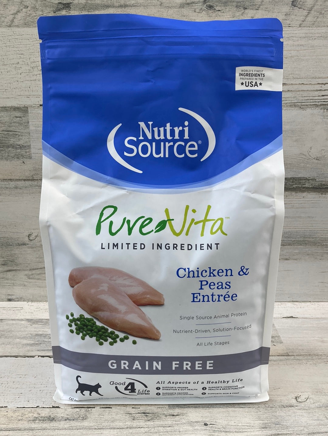 Pure Vita Chicken & Peas Grain Free Dry Cat Food