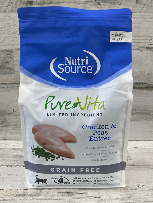 Pure Vita Chicken & Peas Grain Free Dry Cat Food
